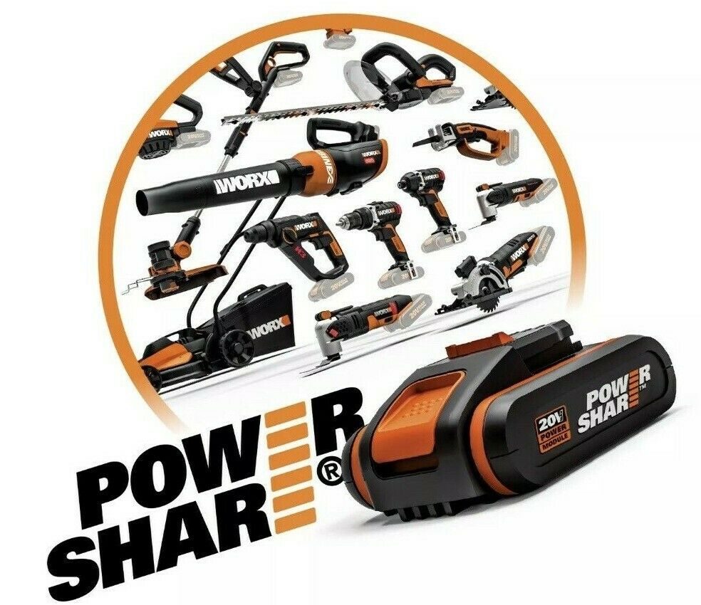 WORX 20V MAX 2.0Ah Powershare Lithium-ion Battery with Capacity Indicator WA3551