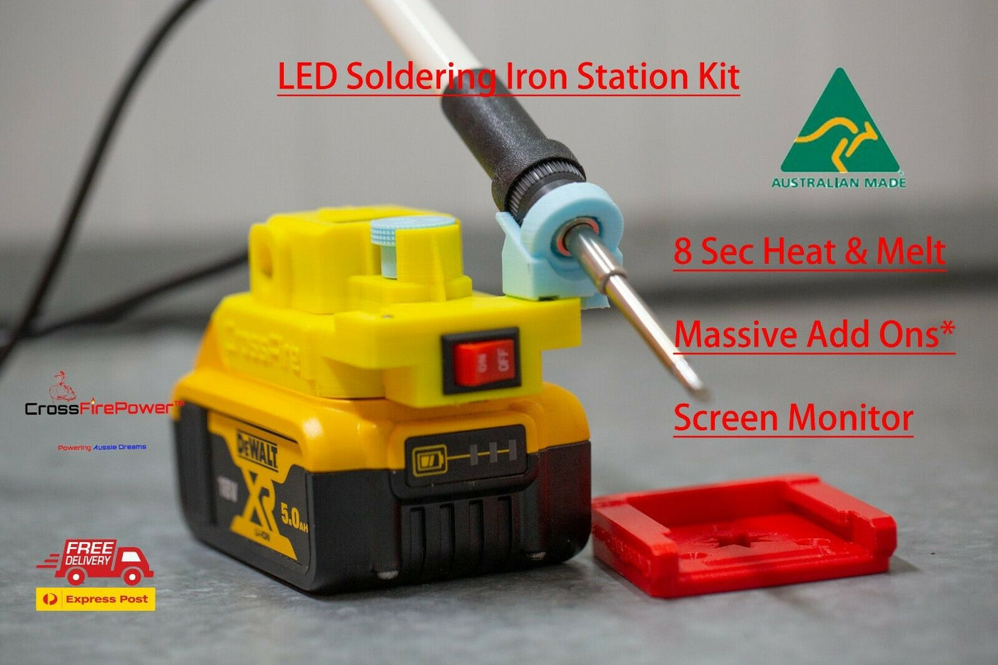 20V portable Soldering Iron for Dewalt 18v battery up to 500 degrees *MEL