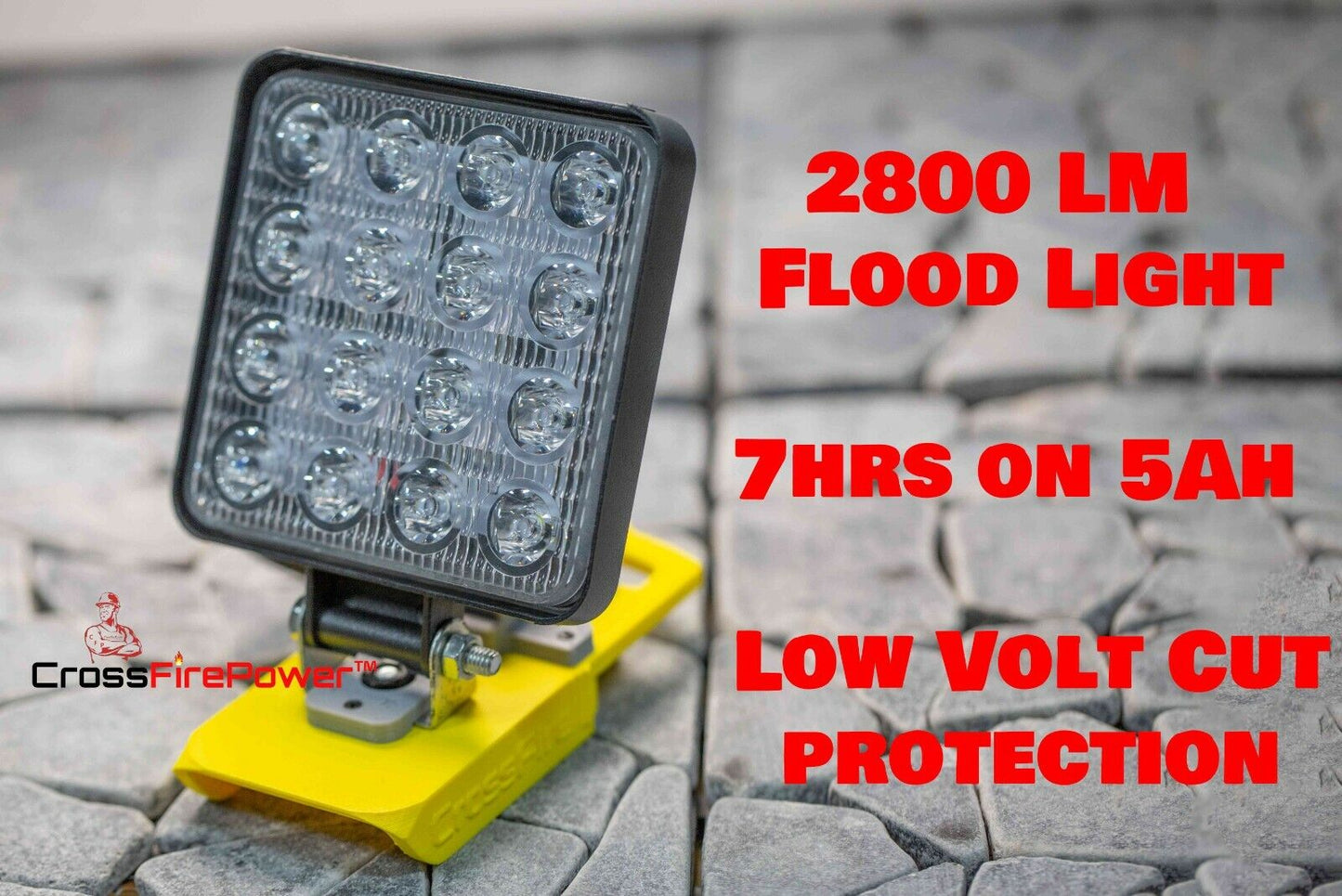 18V Li-ion LED Work Light Torch Workshop Flashlights Camping for DeWalt Battery