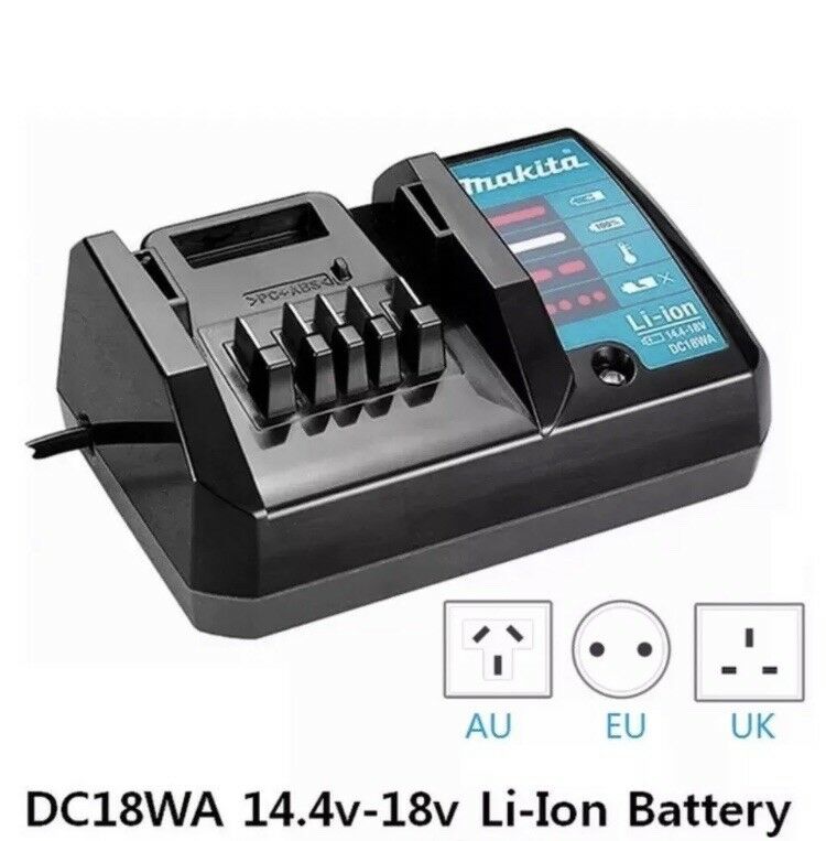 2x MAKITA charger DC18WA for 14.4V-18V BL1813G BL1811G BL1413G Li-Ion Battery
