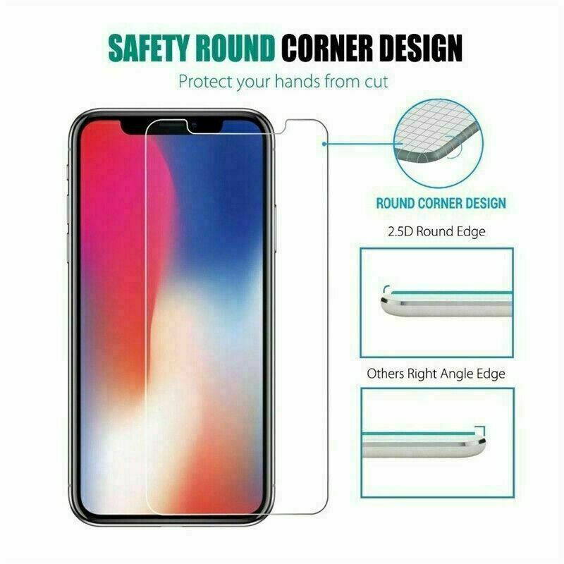 4x iPhone 13 12 11 Pro XS Max XR SE 8 Tempered Glass Screen Protector For Apple